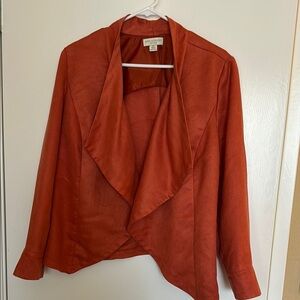 Appleseed's Brown Blazer Elegant Waterfall Design